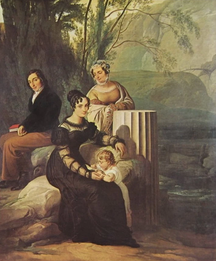 Ritratto di gruppo della famiglia Borri Stampa - 1821, Pinacoteca Brera, Milano